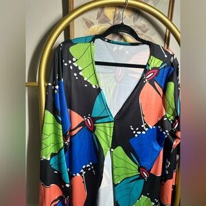 Colorful Butterfly Print 2 Piece Set